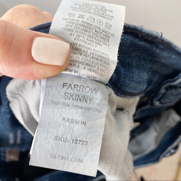 Anthropologie DL1961 Farrow Skinny High Rise Instasculpt Crop in Kasson Size 30 - Picture 9 of 9